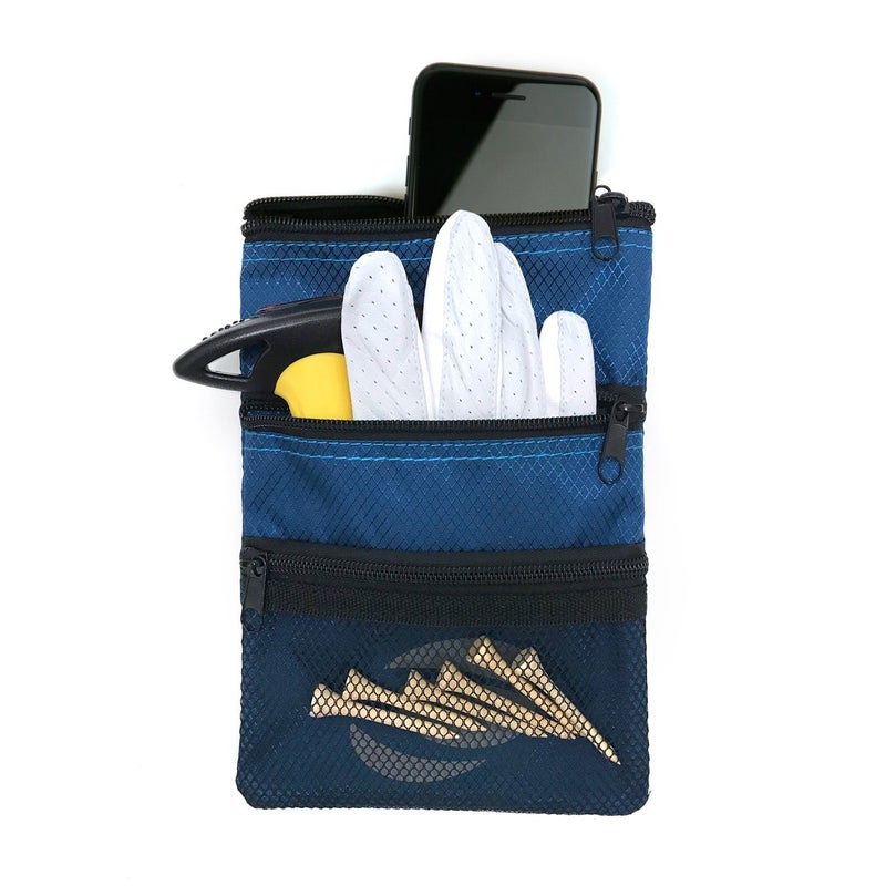 Orlimar Golf Detachable Accessory & Valuables Pouch, Denim Blue, Golfing Accessories for Men and Women, Tee Cell Phone Essentials Holder, Golf Bag Organizer with Clip - Image 3